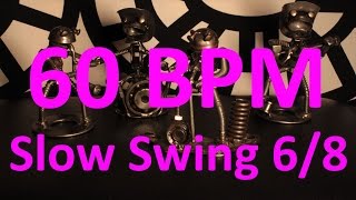 60 BPM  Slow Swing  68 Drum Track  Metronome  Drum Beat [upl. by Bowman95]