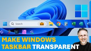 How to Make Taskbar Transparent in Windows 11  Translucent TB Transparent Taskbar Windows 11 [upl. by Noevad]