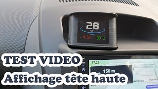 Affichage tête haute ODB2 TEST COMPLÈTE  Car Head Up Display P10 OBDII HUD  Full Review [upl. by Ahtelrac]