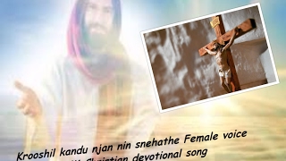 Krushil kandu njan nin snehathe Female voice 4K Christian devotional song [upl. by Alue904]