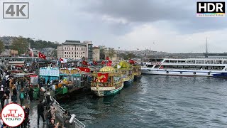 Eminonu amp Sirkeci Walking Tour Istanbul  4K HDR [upl. by Lindo258]