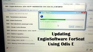 Flashing software Engine for Seat using Odis E [upl. by Devondra]