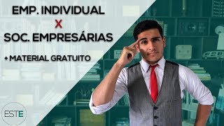 Direito Empresarial I  Estudo 2 Sociedades Empresárias x Empresário Individual [upl. by Wettam]