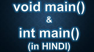 Difference Between void main amp int main in C Language in Hindi with Proper Presentation [upl. by Matty]