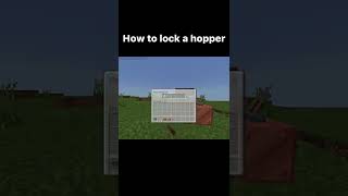 How to lock a hopper in minecraft [upl. by Mile]