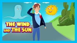 THE WIND AND THE SUN  Kids Hut English Stories  The Sun amp The Wind  Traditional English Story [upl. by Gusta]