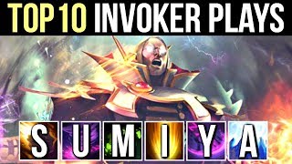 TOP 10 MOST EPIC INVOKER PLAYS by SumiYa Best Invoker Moments WTF Dota 2 [upl. by Artemahs]