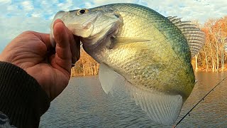 quot Winter Crappie fishing with a bobber and jigs tipped with minnows quot [upl. by Billmyre]