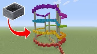 Minecraft Tutorial How To Make A Roller Coaster quotTheme Parkquot [upl. by Bary]