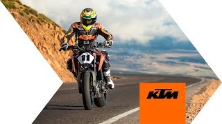 KTM 790 DUKE at PIKES PEAK 2018  KTM [upl. by Maxama6]