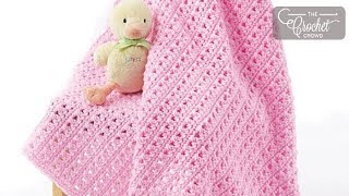 How to Crochet Beginner One Skein Baby Blanket [upl. by Sivatco]