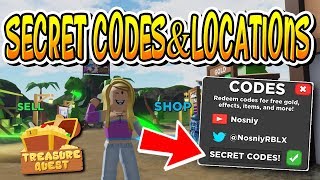 SECRET CODES AND LOCATIONS IN TREASURE QUEST Roblox [upl. by Noe]