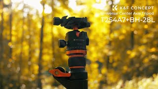 KampF CONCEPT Ultra High Camera Tripod T254A7BH28L  Patented Universal Center Axis Versatile Tripod [upl. by Fisuoy976]