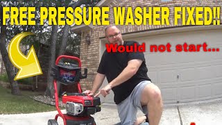 Pressure Washer Wont Start  Diagnosis and Fixed By Replacing the Carburetor [upl. by Allimrac]