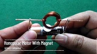 Homopolar Motor With Magnet Simple Science Experiment [upl. by Stoddard]