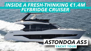 Inside a freshthinking €14m flybridge cruiser  Astondoa AS5 yacht tour  Motor Boat amp Yachting [upl. by Bubb]