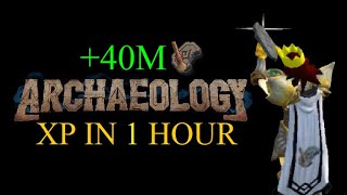 9HP  40M Archaeology XP in 1 Hour  RuneScape 3 [upl. by Eugine]