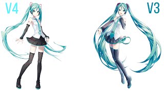 「Tell Your World」 Hatsune Miku V4 vs V3 English [upl. by Neleh]