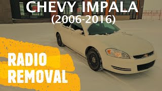 Chevrolet Impala  RADIO REMOVAL  REPLACEMENT 20062016 [upl. by Ciardap]