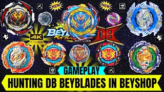 HUNTING BEYBLADE BURST DYNAMITE BATTLE IN BEYSHOP  Beyblade qr codes DB beys Beyblade burst 4K [upl. by Herodias]