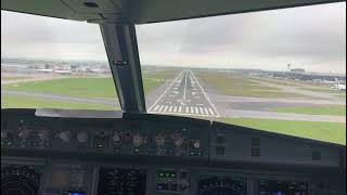 Inaugural flight A321NEO  JFK to LHR Jet Blue landing at London Heathrow cockpit view [upl. by Marcelo]