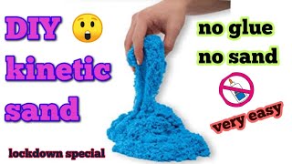 Diy Kinetic SandHow to make kinetic sand at homeHomemade kinetic sand without GlueDiy Kineticsand [upl. by Nylek]