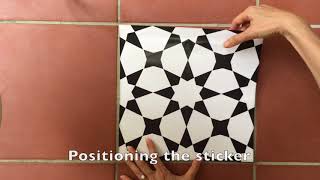 Applying Floor Tile Sticker [upl. by Ylurt]