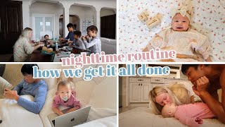 nighttime routine reset for the week three kids in school  two babies  how we get it ALL done [upl. by Eesdnil163]