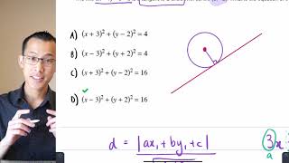 Equation of Circle from Tangent Exam Question [upl. by Joye709]