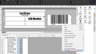 Product  Ptouch  Ptouch Editor  Create Barcode from DataBase [upl. by Prospero888]