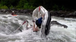 Whitewater Rafting Carnage on Ocoee River w Class IV Recirculating Swims [upl. by Ydiarf513]