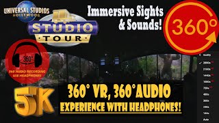 WorldFamous Studio Tour Immersive 360 VR  Universal Studios Hollywood 5K 360°  360° Audio [upl. by Ellekim]