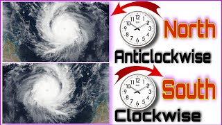 Formation of CycloneAnticlockwise and Clockwise rotation of Cyclone in Tropical amp Subtropical zone [upl. by Sybley967]