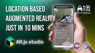 Location Based Augmented Reality Using ARjs  WebAR  ARjs Studio in 10 Minutes [upl. by Bar]