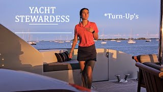 YACHT STEWARDESS MORNING ROUTINE  With guests ON [upl. by Herby]