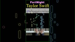 Taylor Swift  Fortnight Piano Cover Tutorial SHORT [upl. by Jephthah]