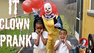 SCARY quotITquot CLOWN PRANK GONE WRONG [upl. by Vernen823]