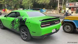 DODGE Challenger and CHARGER spotted in INDIA  CHAOS in Streets and Acceleration [upl. by Fredel]