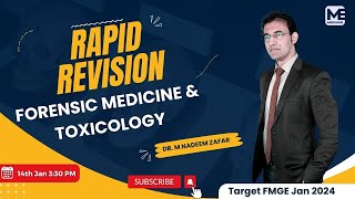 30 Most Anticipated MCQs from Forensic Medicine and Toxicology  FMGE Jan 2024  Dr M Nadeem Zafar [upl. by Mcgee]