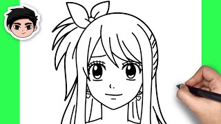 How To Draw Lucy  Fairy Tail  Easy Step By Step [upl. by Aronid]