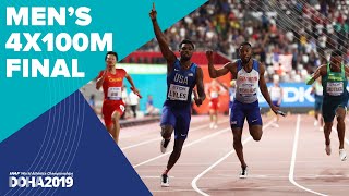 Mens 4x100m Relay Final  World Athletics Championships Doha 2019 [upl. by Nothgiel691]