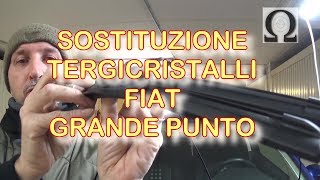 SOSTITUZIONE SPAZZOLE TERGICRISTALLI FIAT GRANDE PUNTO [upl. by Assirod876]