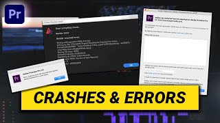 How to FIX CRASHES amp ERRORS Premiere Pro Tutorial [upl. by Elisabetta]