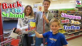 Back to School Schulsachen shoppen mit Fantreffen Shopping Vlog TipTapTube [upl. by Leahicm548]