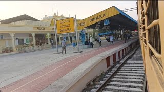 Gandhigram  Bhavnagar SF Express Train Arrival Dholka Railway station [upl. by Naamana]