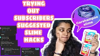 Trying Out Slime Hacks Suggested By Subscribers The Lavender Tales Slime Hacks Malayalam [upl. by Adaminah]