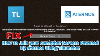 Tlauncher How To Join your ownother Servers Powered by Aternos [upl. by Takakura400]