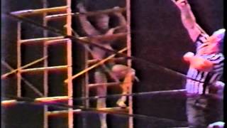 Scaffold Match Rock n Roll Express vs Midnight Express Houston [upl. by Alyakem]