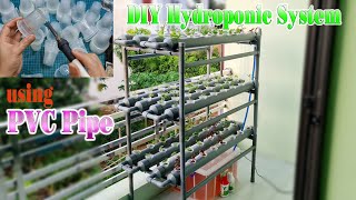 How to make a Hydroponic System at home using PVC Pipe [upl. by Natsrik]