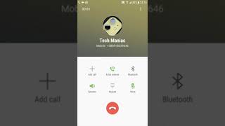 SAMSUNG GALAXY ANDROID 7 INCOMING CALL [upl. by Adnalahs683]